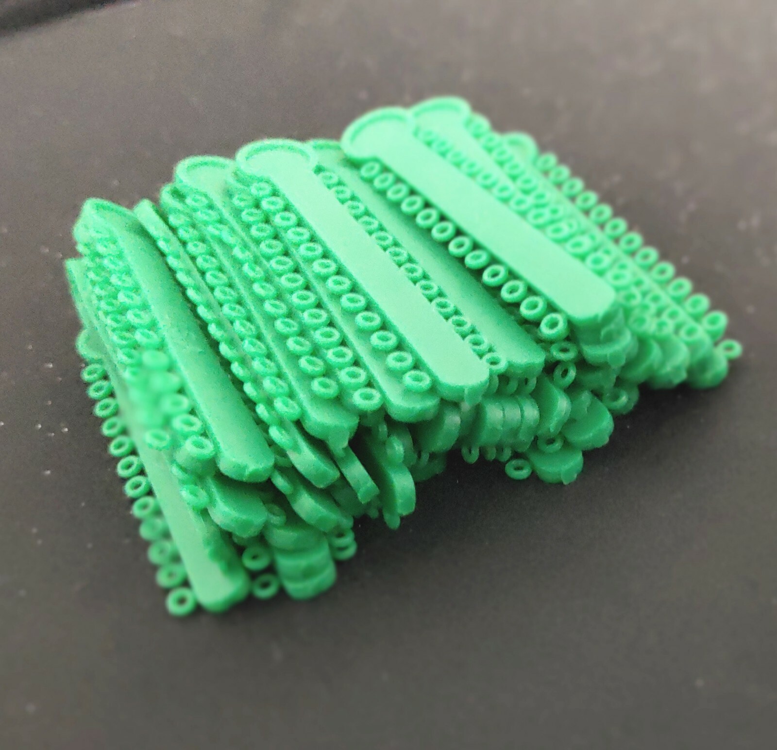 2 Packs Dental Green Color Elastic Ligature Ties Rubber Bands 1008Pcs/Pack