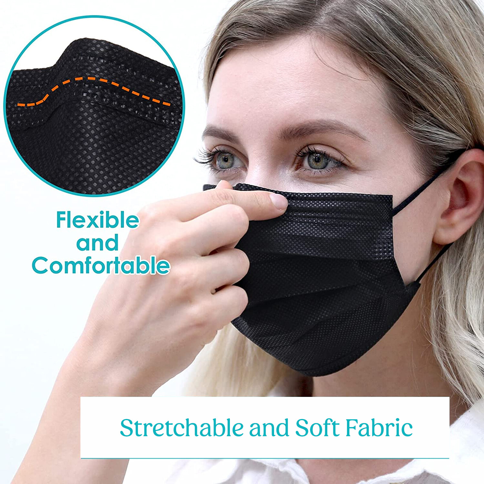 50/100/500 3 Layer Ear loop Disposable Face Mask Mouth Cover & Nose Protection