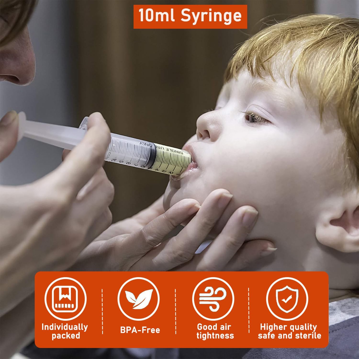 30Pack 10ml Syringes with Caps Luer Slip Tip No Needle Plastic 10ml, white