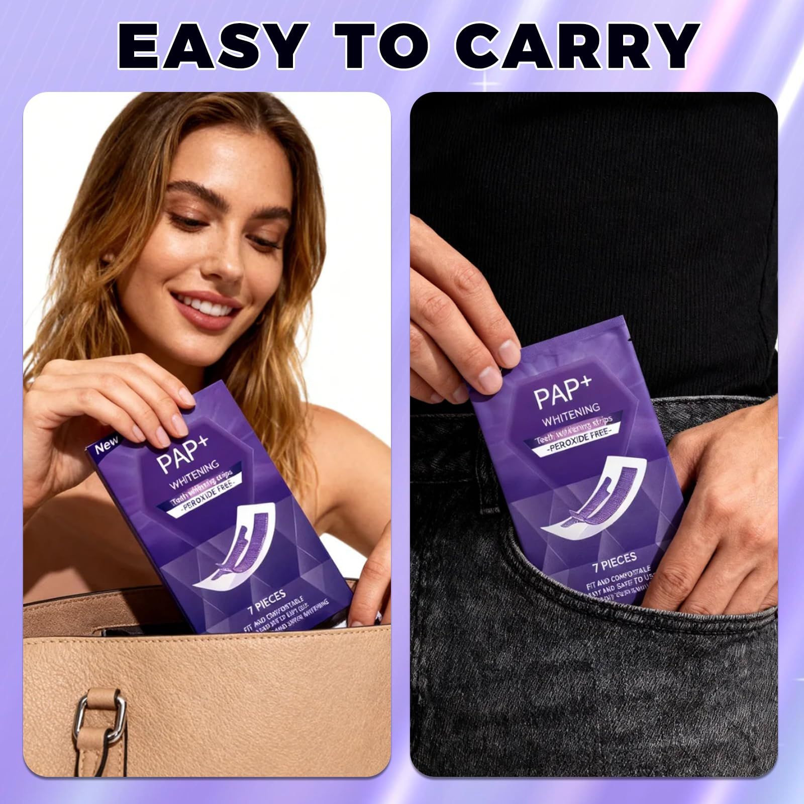 14 PCS Purple Teeth Whitening Strips, Smile 1 Count (Pack of 1)