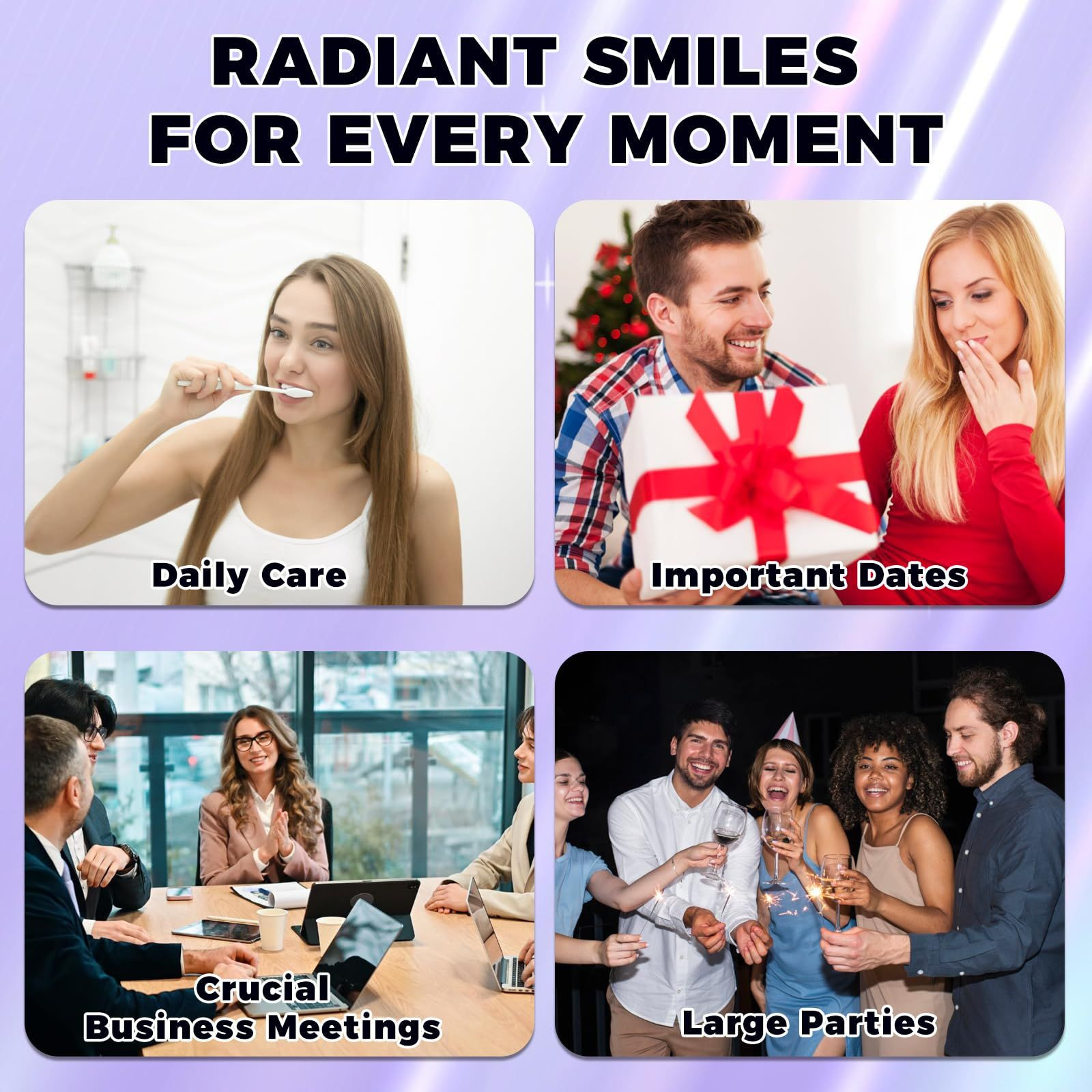 14 PCS Purple Teeth Whitening Strips, Smile 1 Count (Pack of 1)