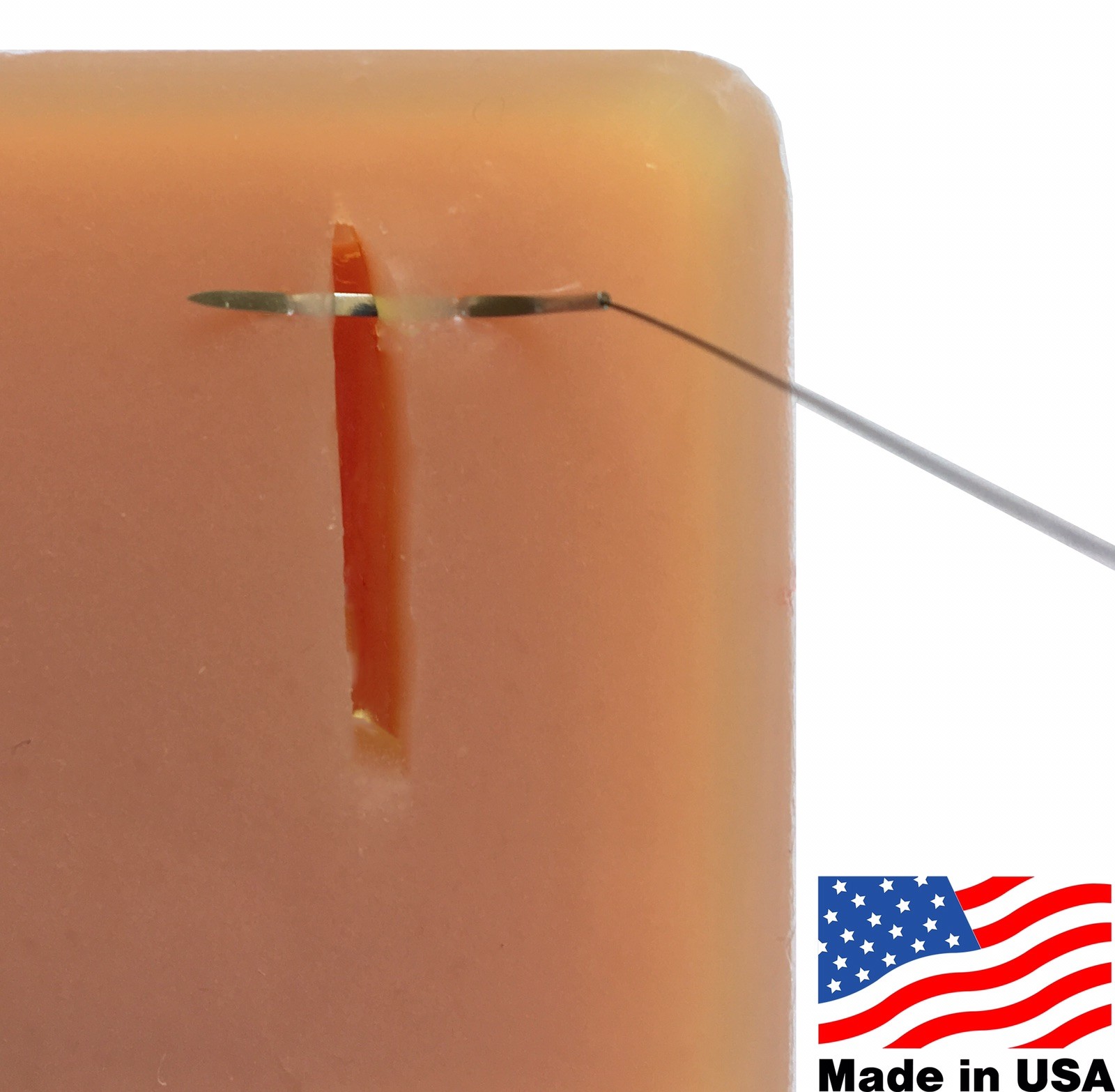 4 Suture Pad Kit (4” x 2.25”) + 8 Nylon Suture Threads, 3-Layer, 100% Silicone