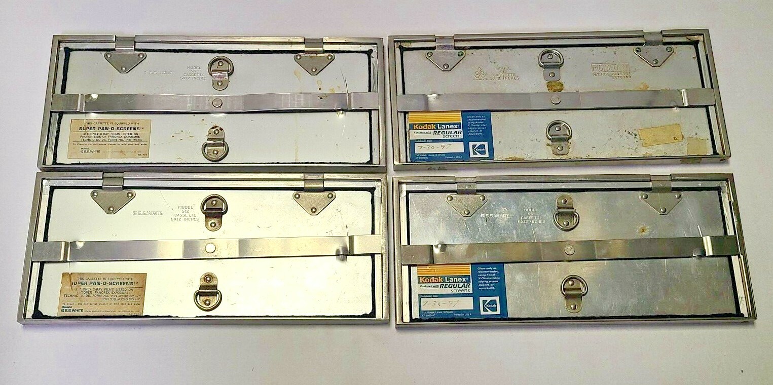 S.S White Dental Cassette 5”x12”(12.7×30.5) Model 512 (Lot of 4)