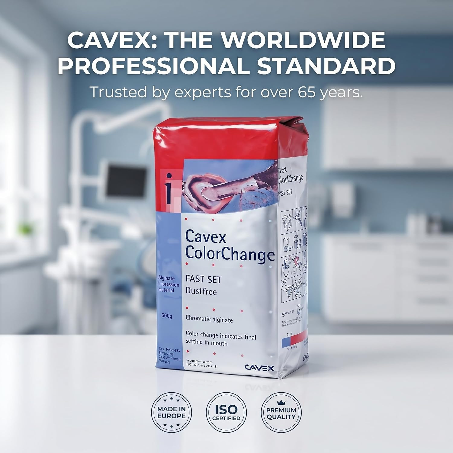 Cavex Colorchange Dental Alginate Impression Material – Fast Set Alginate Dental