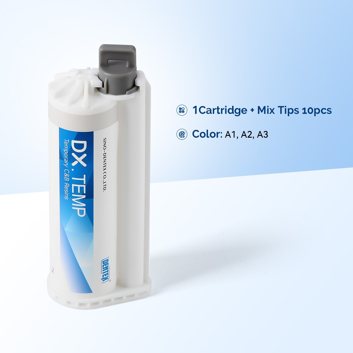 Dentex Dental Temporary Crown And Bridge Resin Material Cartridge 76g Shade A2