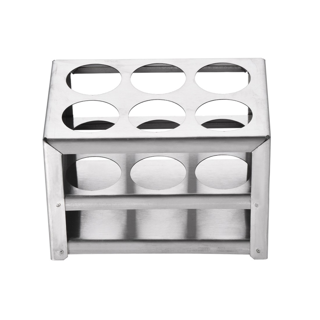 Stainless Steel Test Tube Holder Rack 6 Hole 3 Layer for 26-30mm Tubes