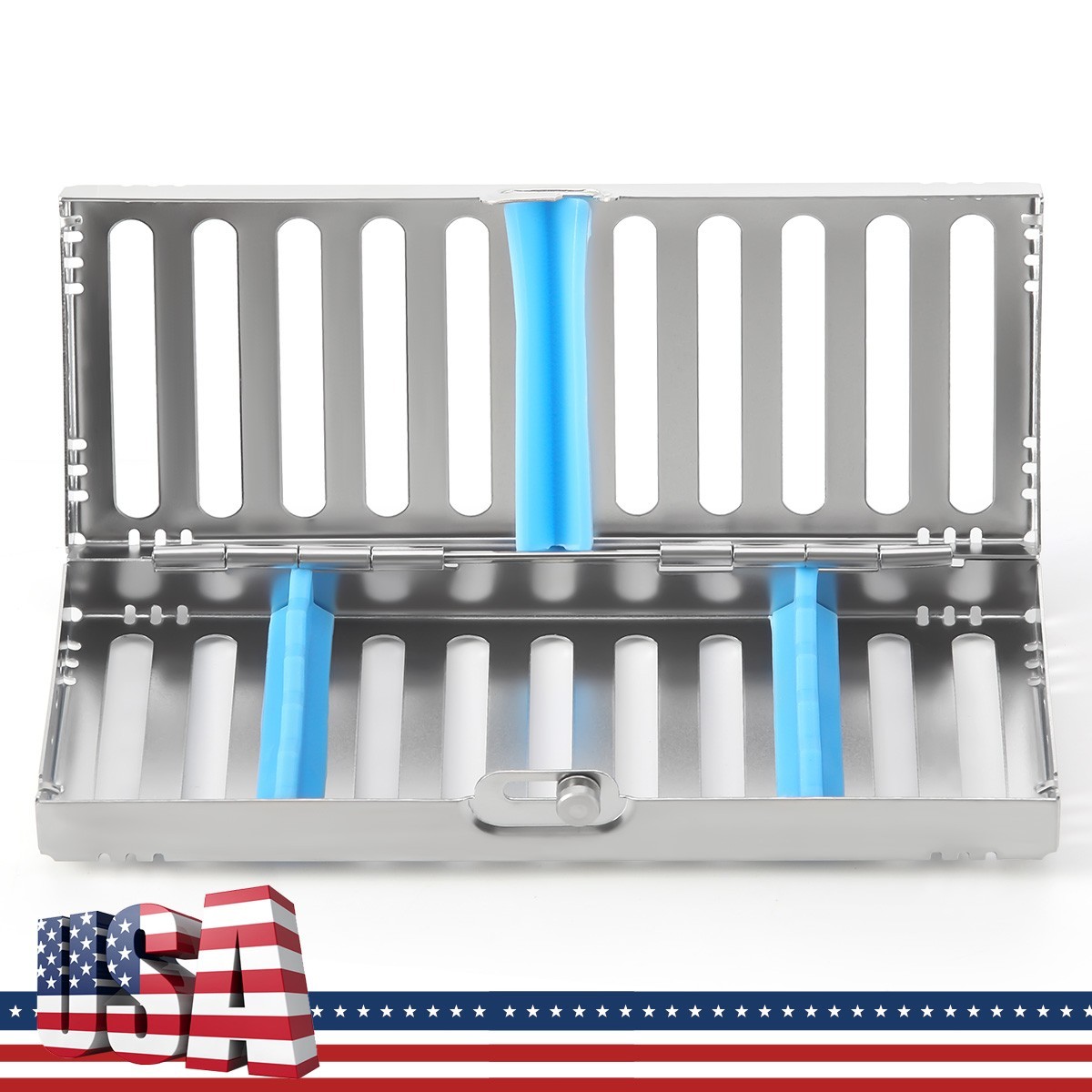 AZDENT Dental Sterilization Cassette Rack Box Tray Surgical Instrument Autoclave
