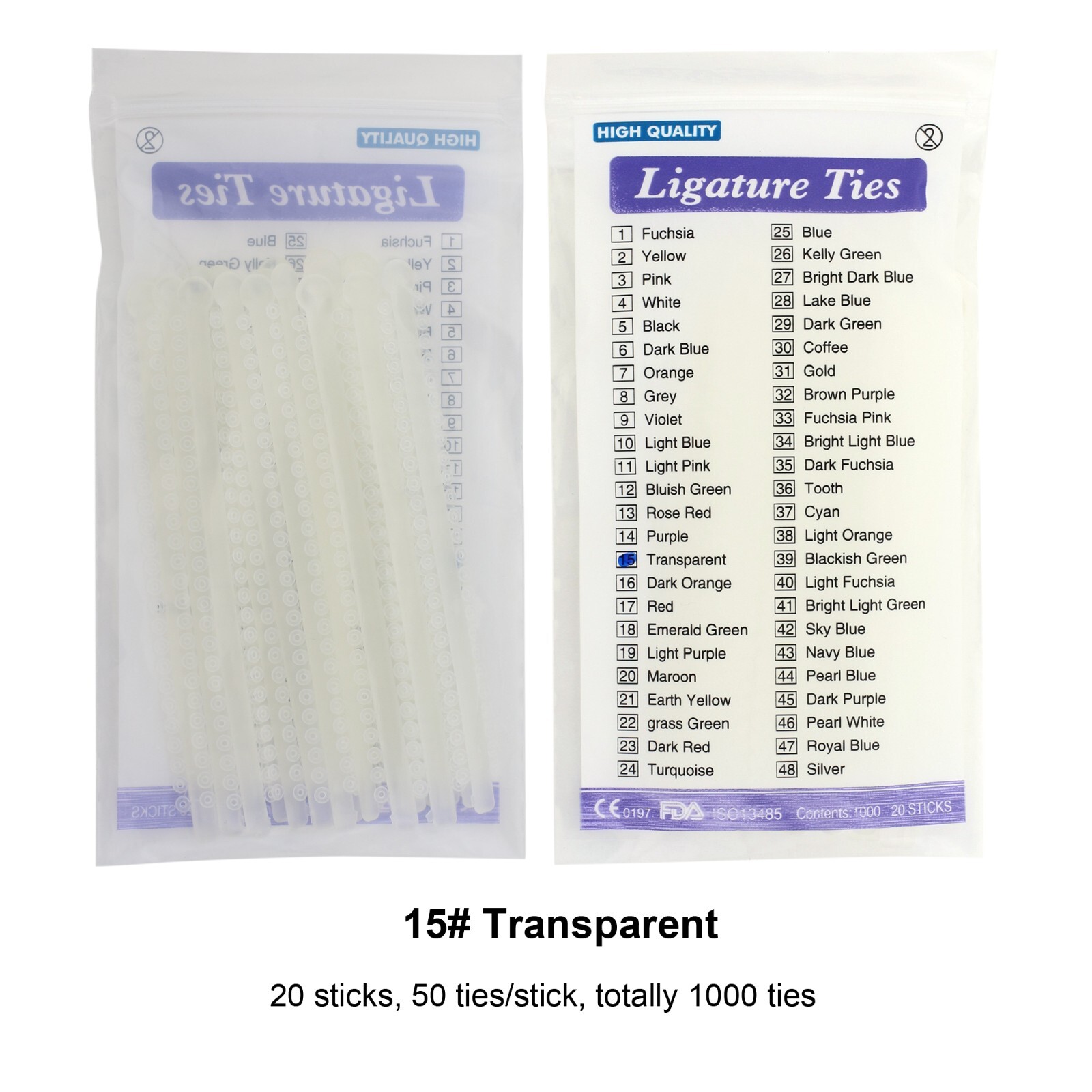 1000pcs Dental Orthodontic Ligature Ties Elastic Rubber Bands Braces ortodoncia