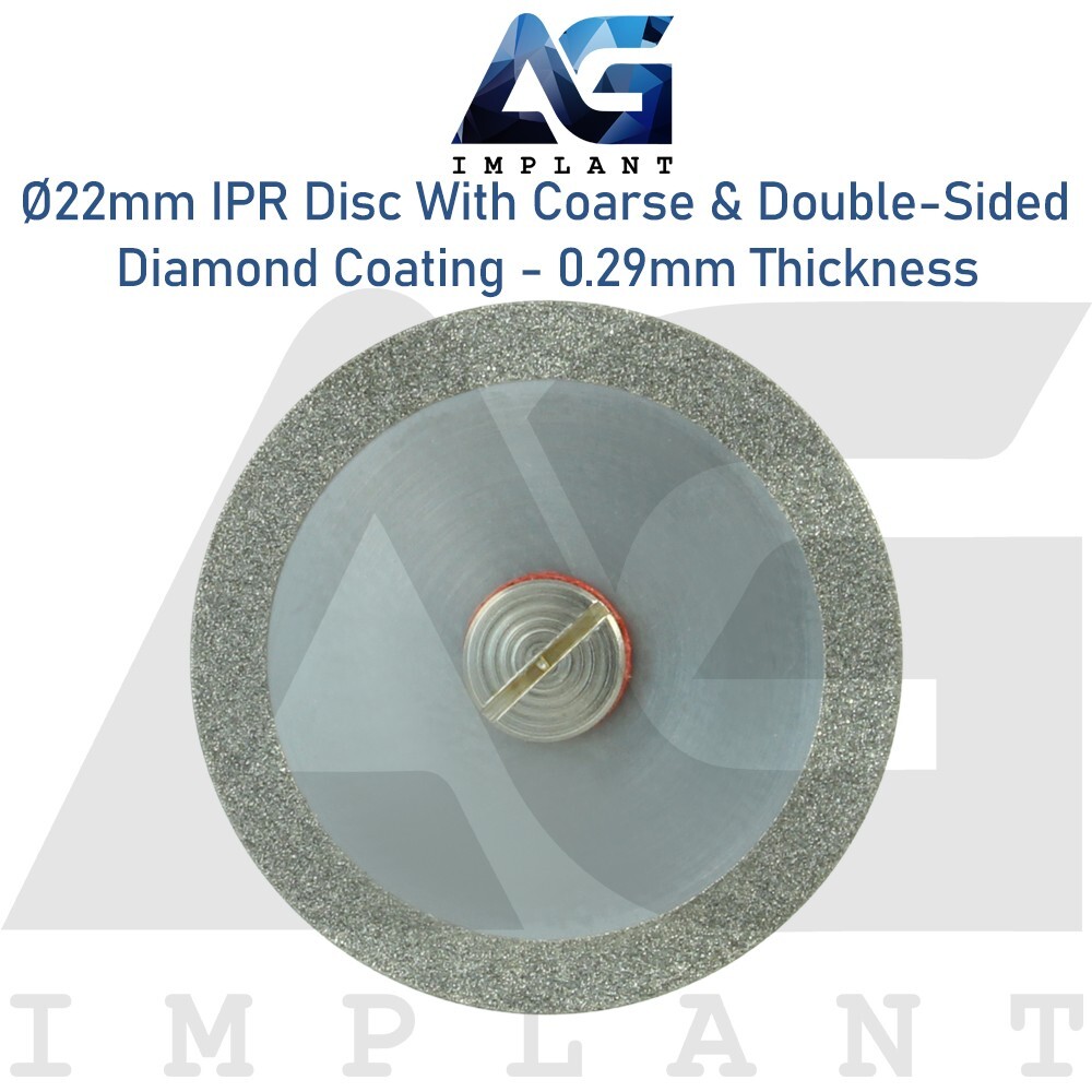 Ø22mm IPR Disc Coarse Double Sided Diamond Coating 0.29 Ortho Mandrel