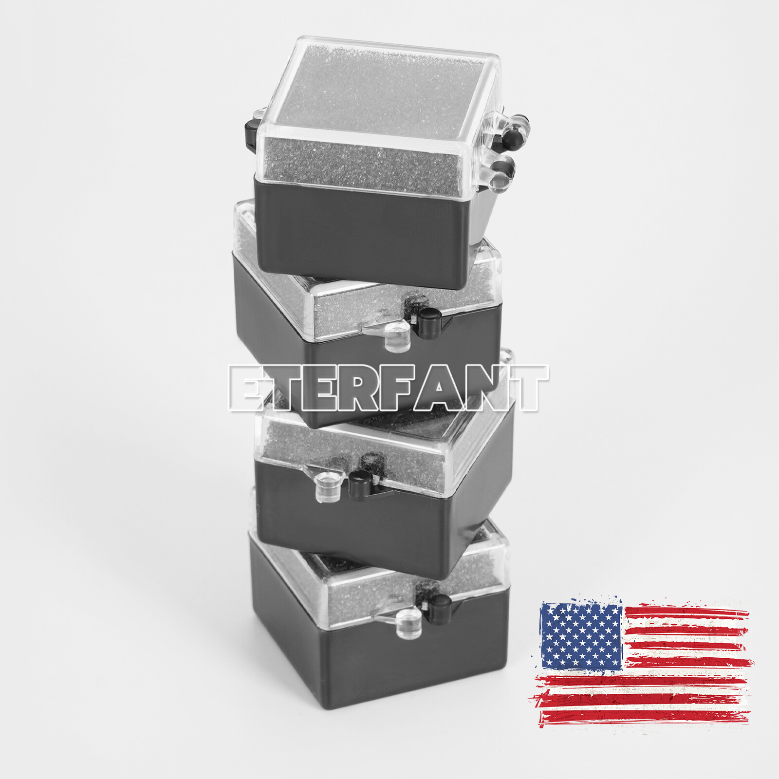 1000Pcs/Pk Dental Lab Jewelry Coin Crown Boxes 1×1 Clear Top with Sponge Fillers