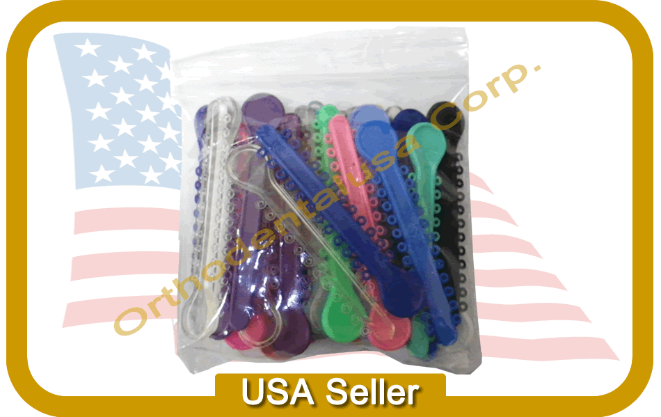 ELASTOMERIC LIGATURES TIES 1008 MODULES IN 42 STICKS, EACH STICK HAS 24 MODULES