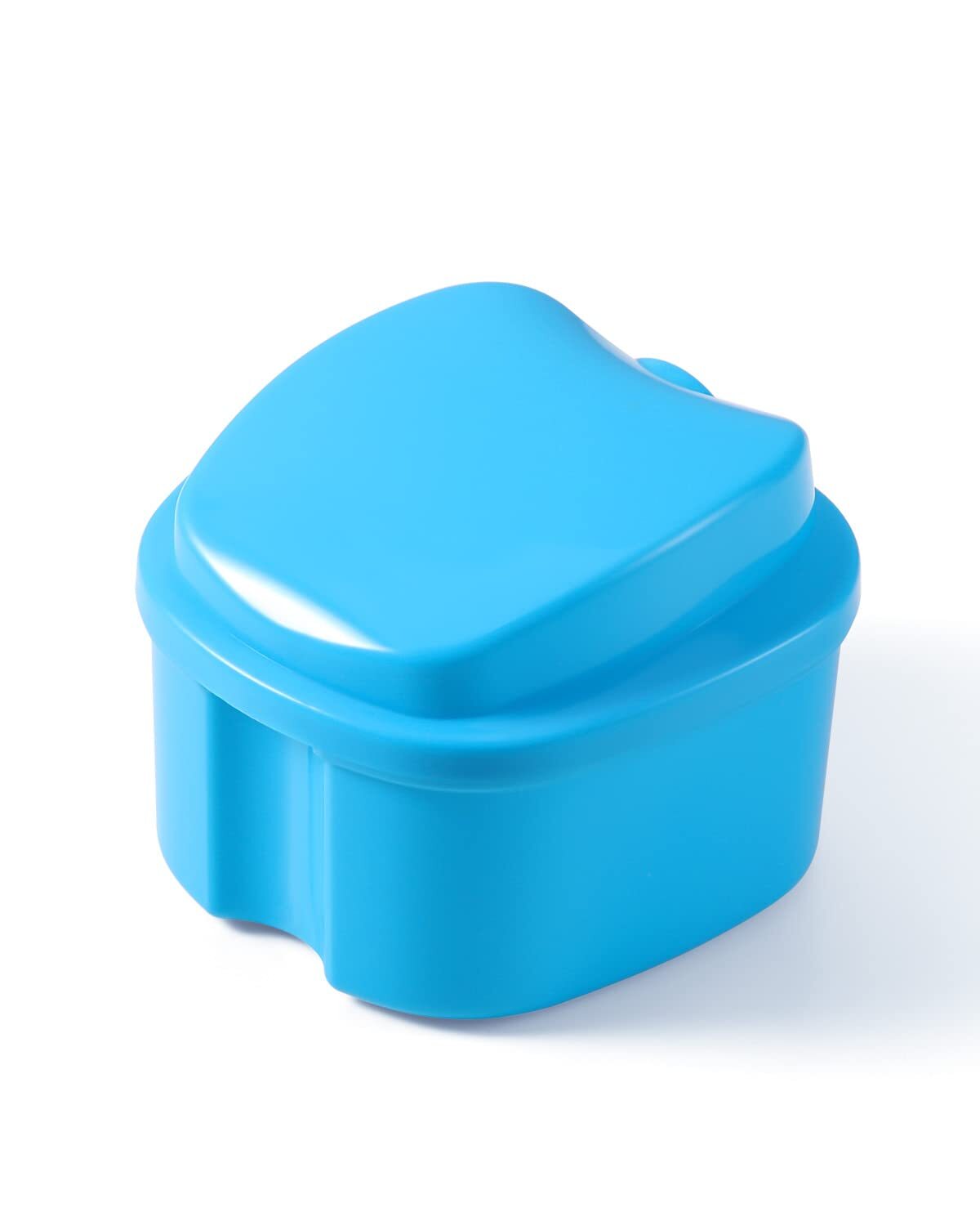 JMU Denture Bath Case Cup Box Holder Storage Soak Container with Strainer Basket