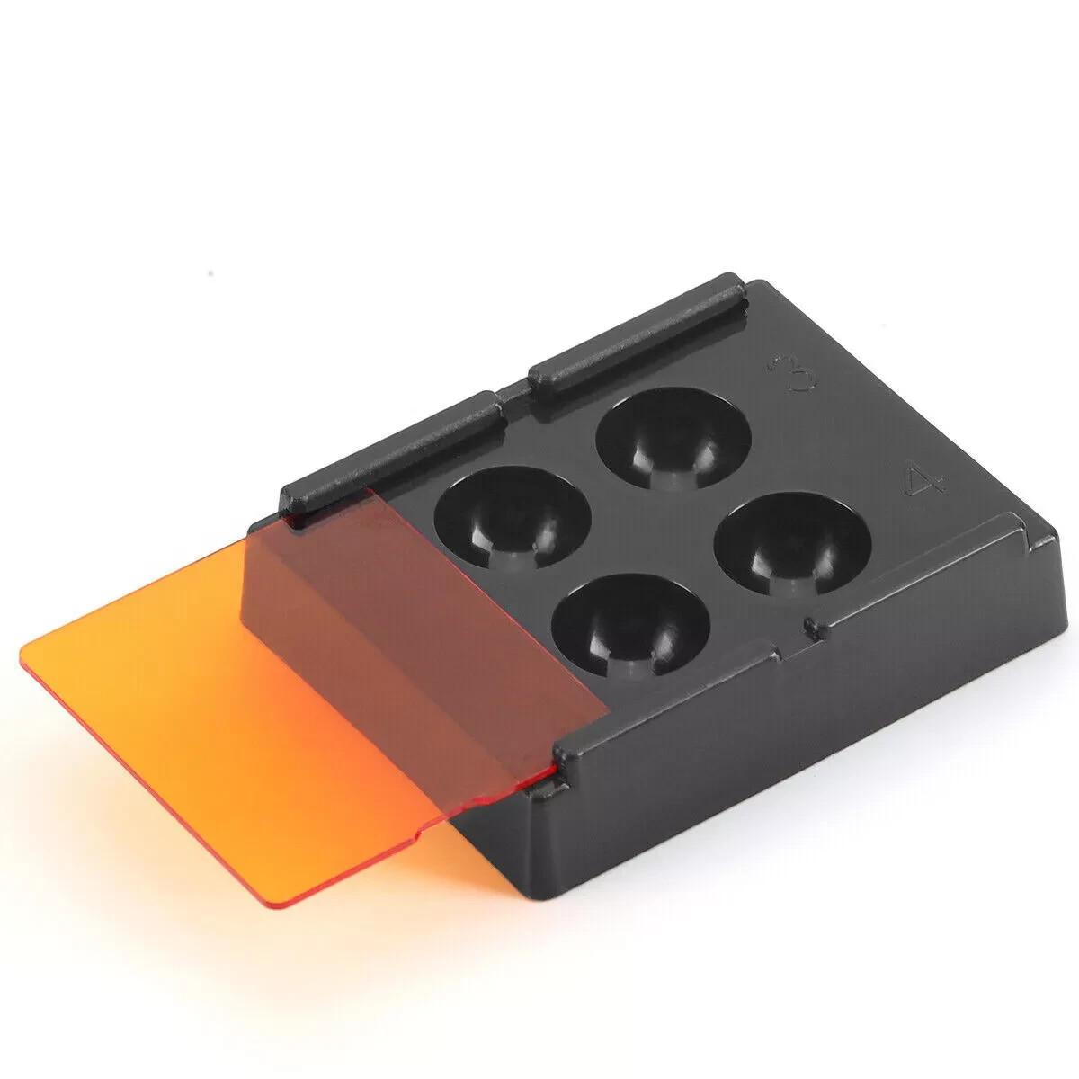 1 Pcs Dental 4 Well Mixing Wells with Light Shield Cover Palette Bonding Tray
