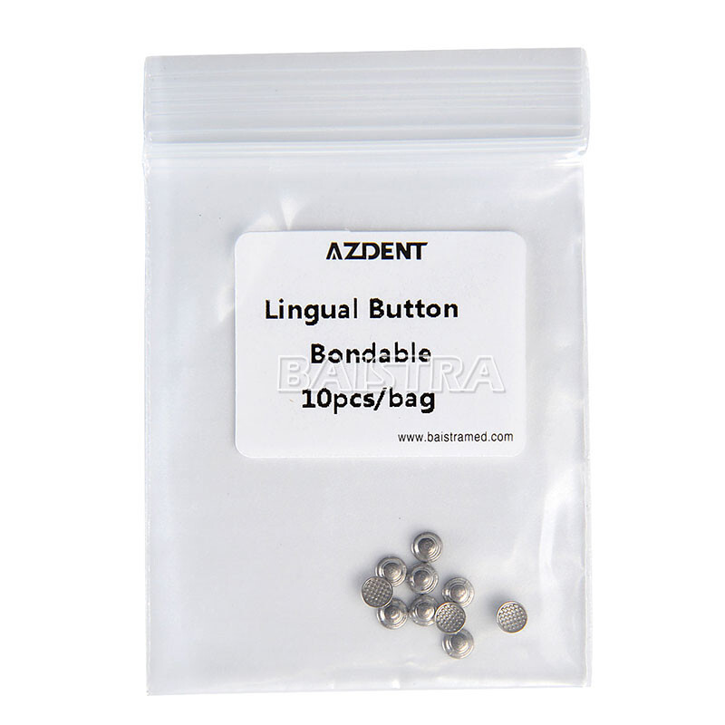 10X AZDENT Dental Orthodontic Lingual Button Bondable Round 10 Pcs/pack