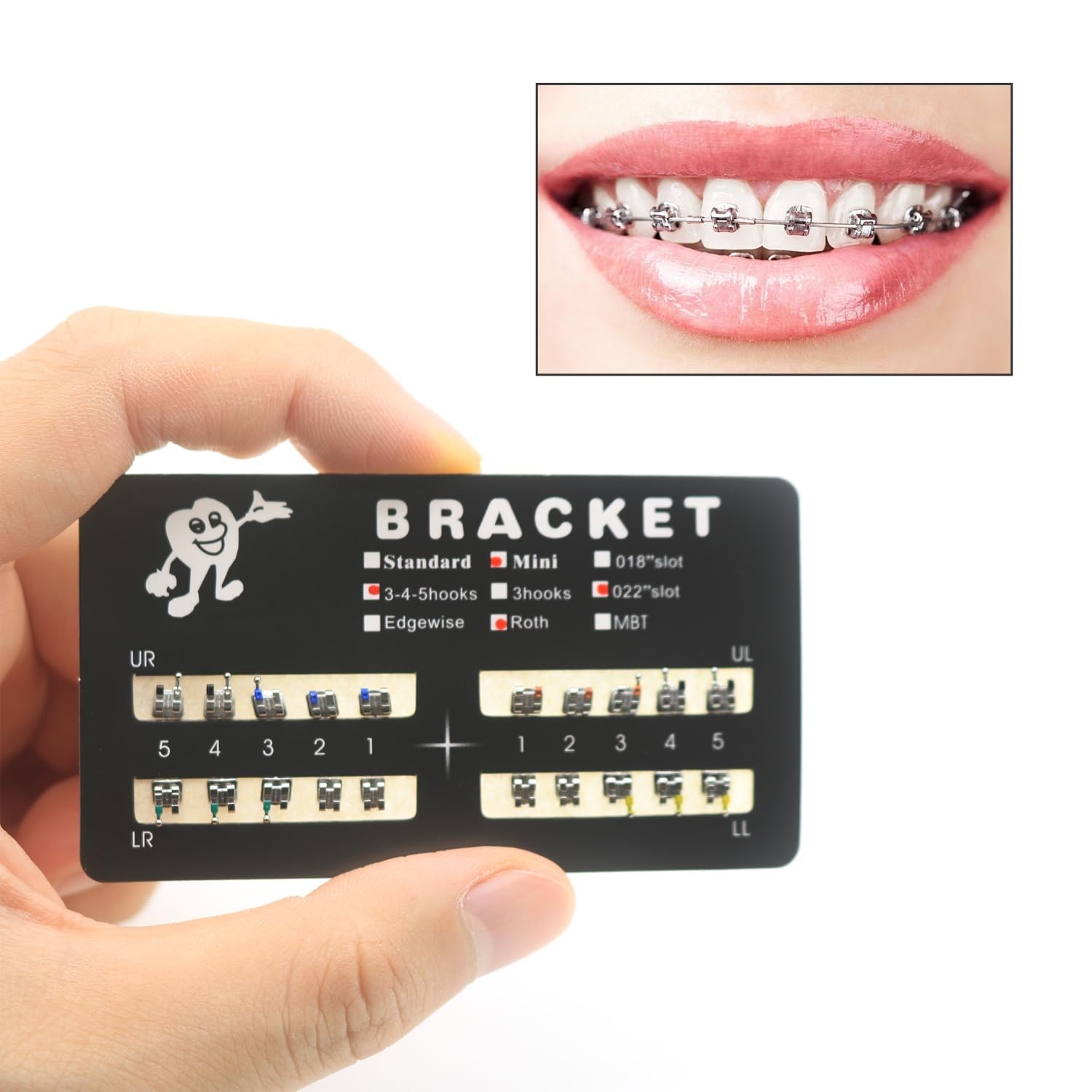Mini Roth Brackets 300pcs/Pack with Hook on 345 Teeth
