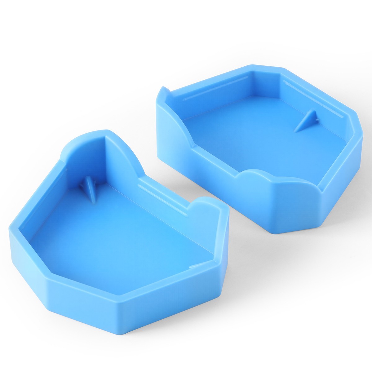 6pcs AZDENT Dental Lab Silicone Rubber Plaster Model Base Former Molds Tray