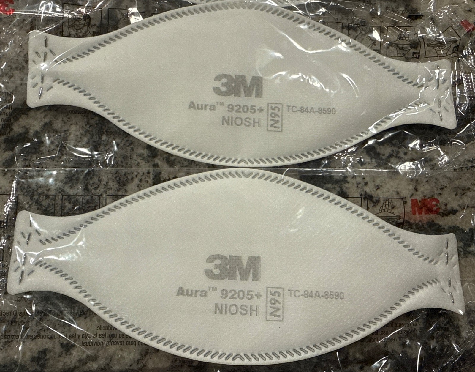 3M Aura 9205+ N95 NIOSH Approved Particulate Respirator Face Mask X20