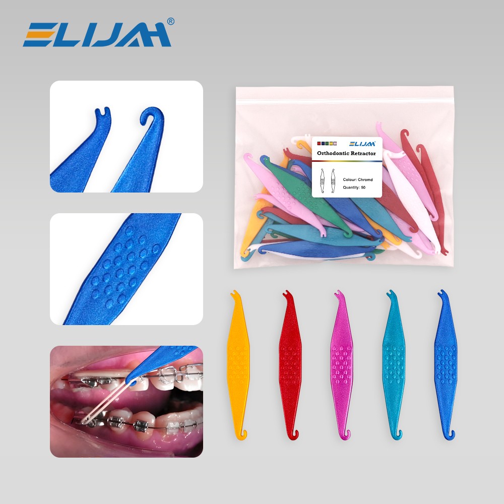 Dental Orthodontic Elastic Placer Hooks For Braces Elastic Rubber Band 50/100Pcs