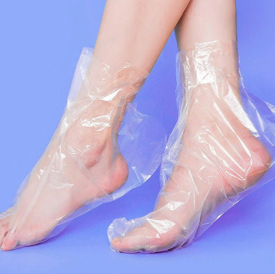 100 Pcs Disposable Foot Mask Cover Waterproof Transparent Pedicure Protection