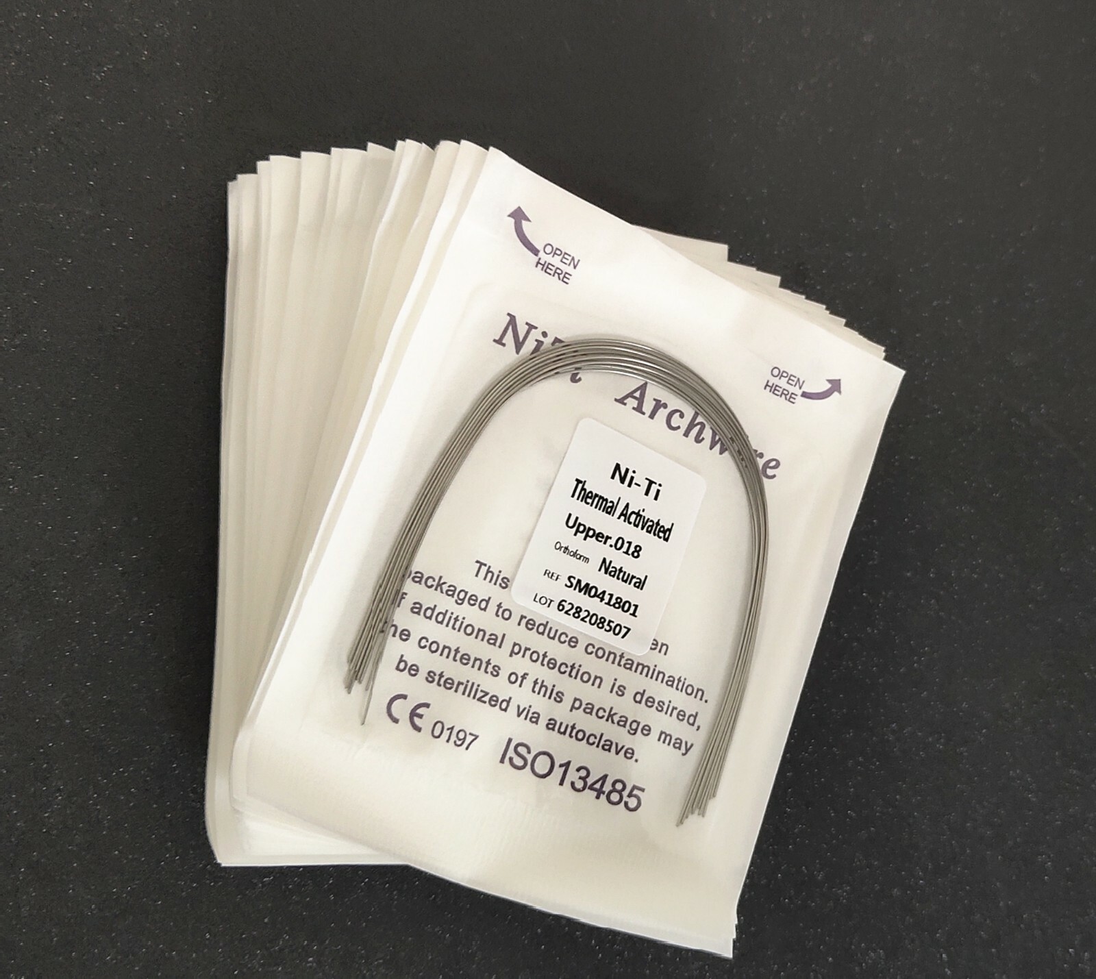 200Packs Dental Thermal Activated Niti Round Arch Wires Nature Form 10pcs/pack