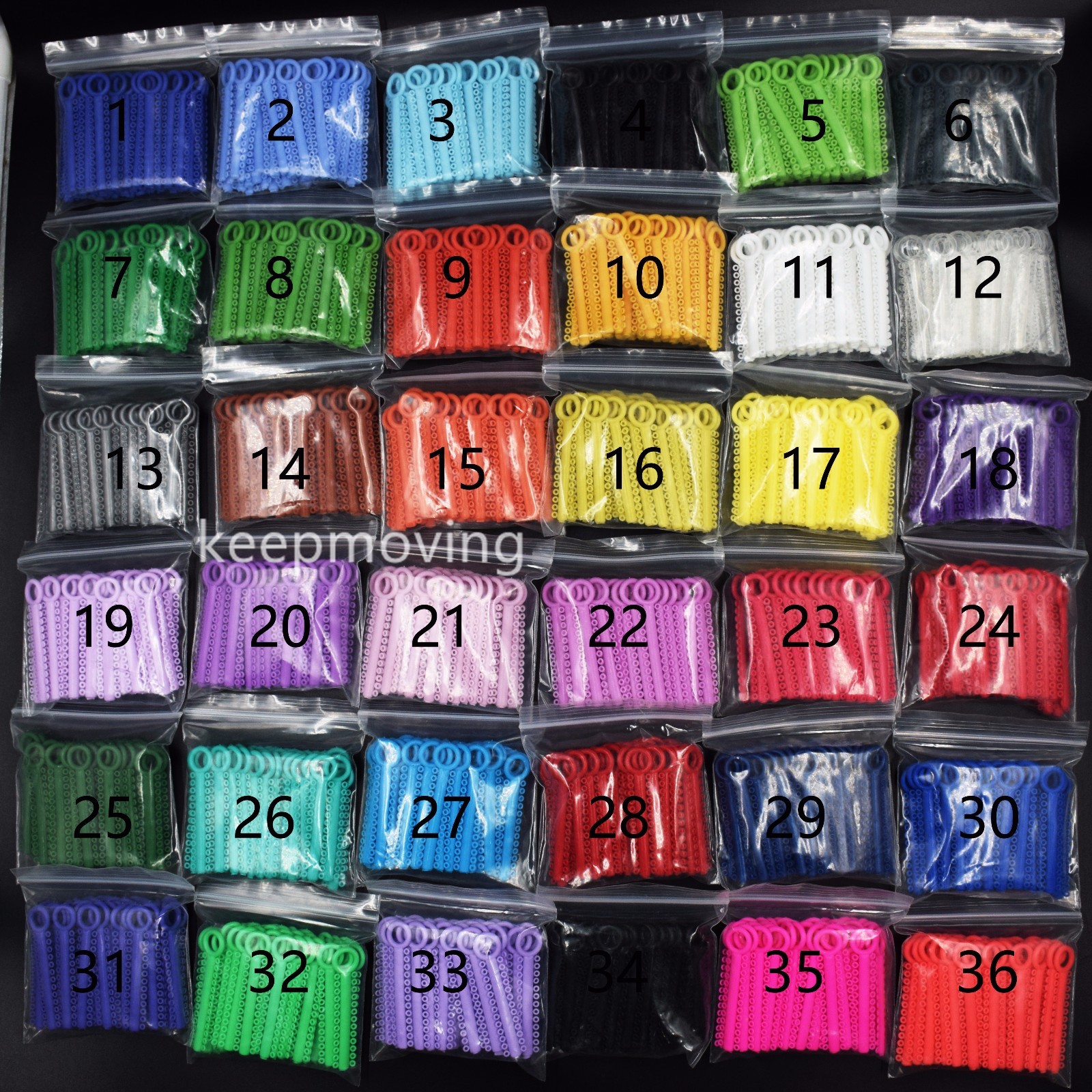 1040 Pcs Dental Ligature Ties Orthodontics Elastic Multi Color Rubber Bands