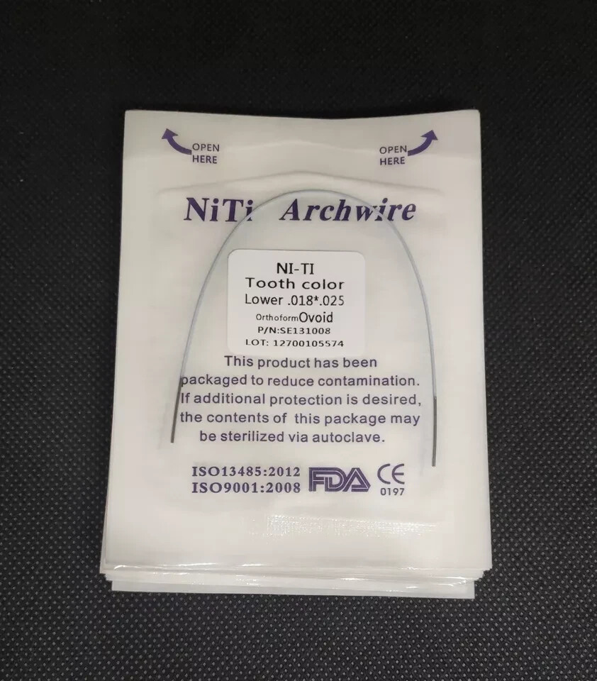 10Packs Dental Orthodontic Super Elastic Niti Tooth Color Rectangular Arch Wires