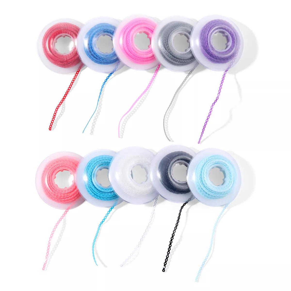 Dental Ortho Elastic Power Chain Rubber Bands Long/Short/Continuous 44 Colors