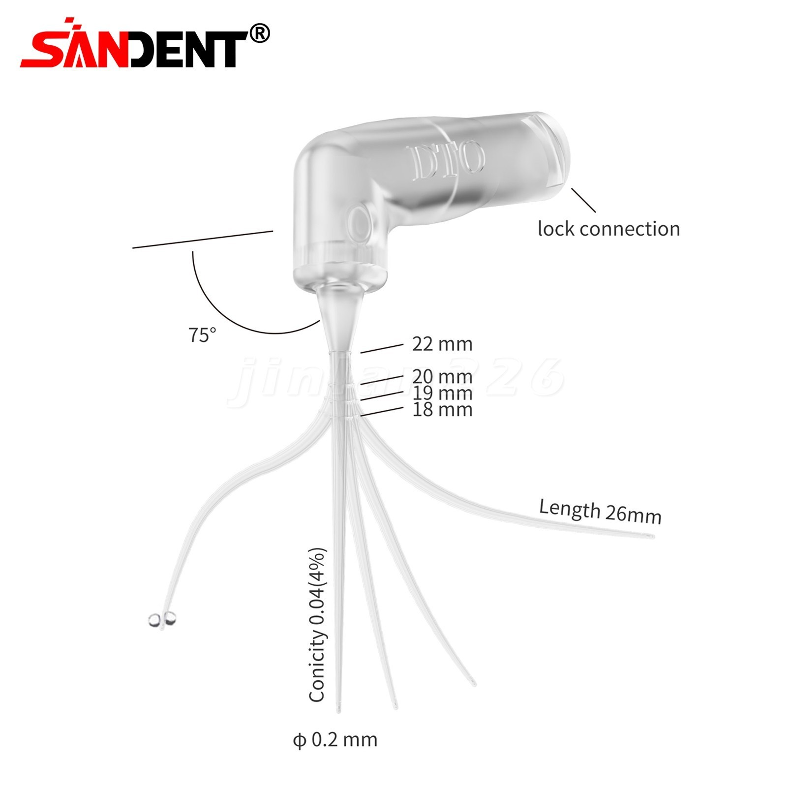 20-400Pcs Dental Endo Root Canal Tip Irrigator Irrigation Needle Tips Flushing