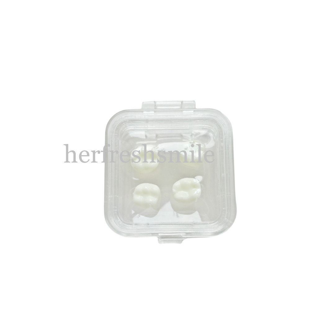 Denture Case Retainer Acrylic Jewelry Storage Box Hinged Display Dental Membrane