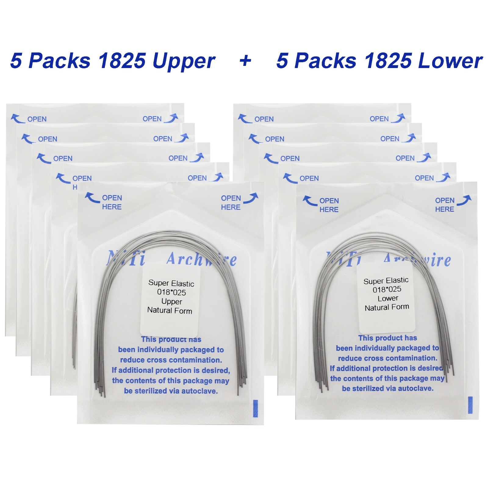 100PCS Dental Orthodontic Arch Wire Niti Round Rectangular Ovoid Natural 16X22