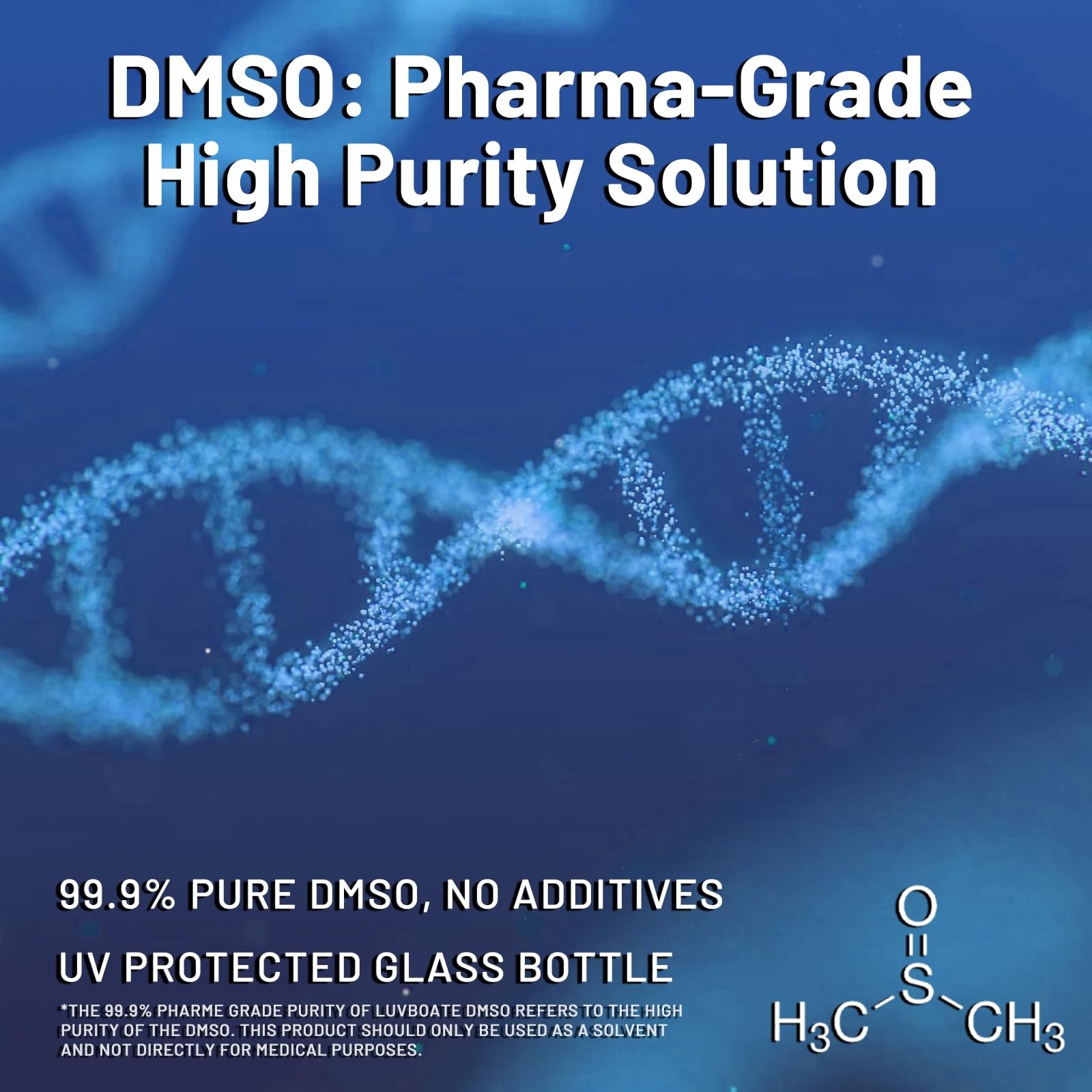 DMSO 99.9% Pharma Grade, Pure Liquid Dimethyl Sulfoxide 16 fl.oz in 16 oz