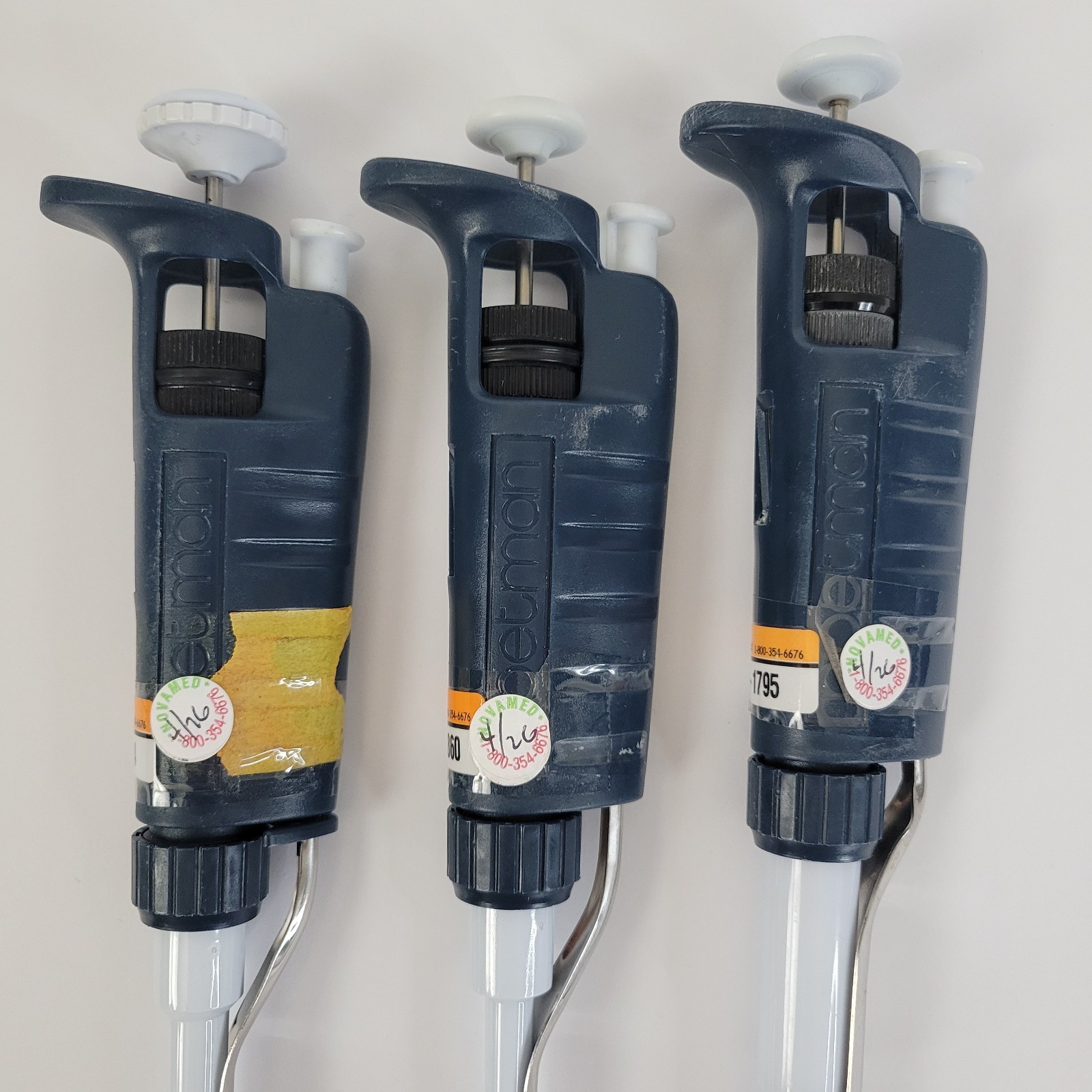 Gilson Pipetman Pipettes Set of 3 (P20, P200, P1000 µL) – Calibrated April 2026