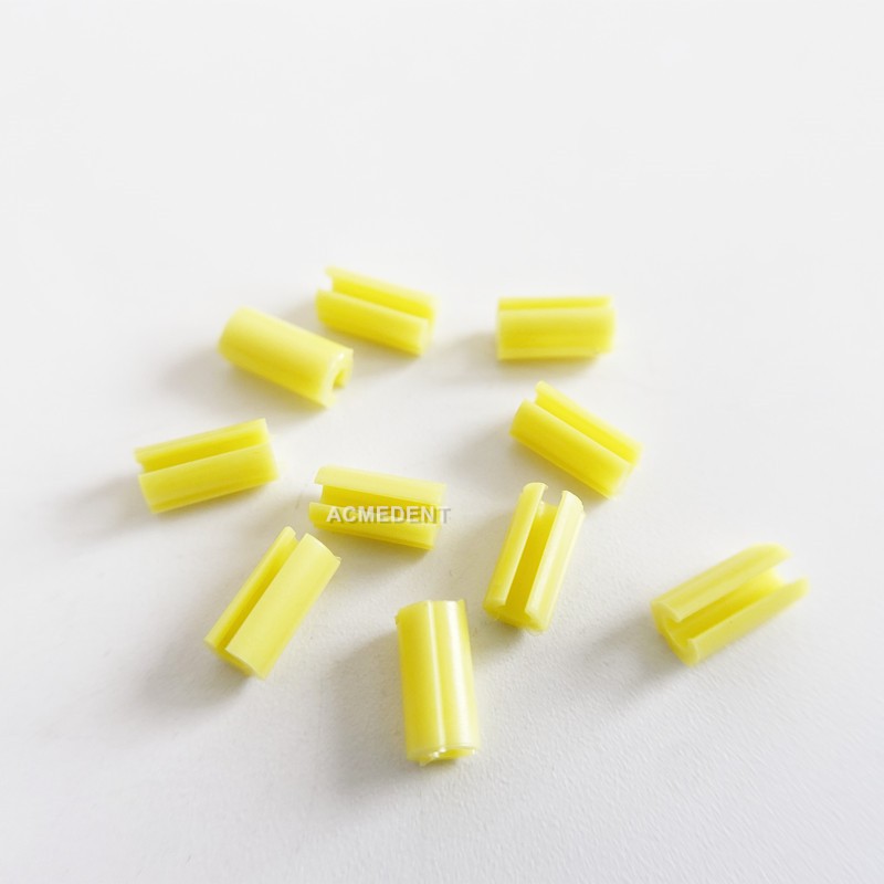 10Pcs Dental Rider Female Yellow Riders Fits Hader Bar Semi-precision Attachment