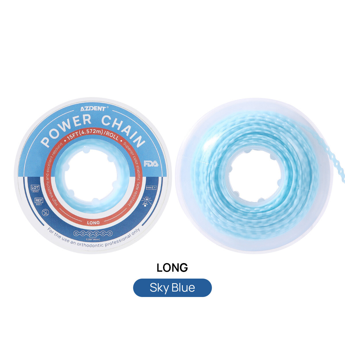 Dental Ortho Elastic Ultra Power Chain Rubber Braces Bands Long/Short/Continuous