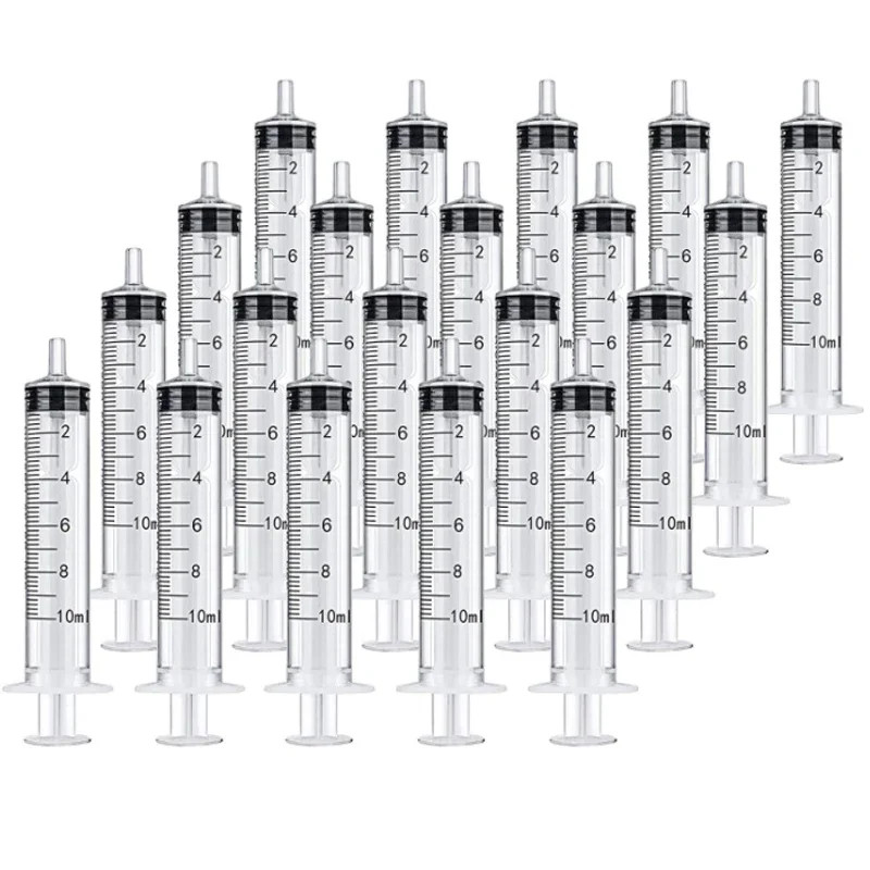2-20Pcs 1Ml-10Ml Plastic Reusable Syringe for Measuring Nutrient Hydroponics Kit