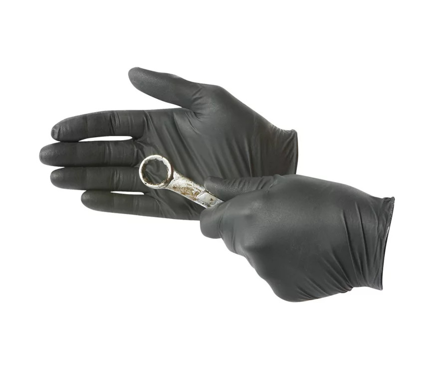 Uline Black Industrial Nitrile Gloves – Powder-Free, 6 Mil 100ct (2pk)