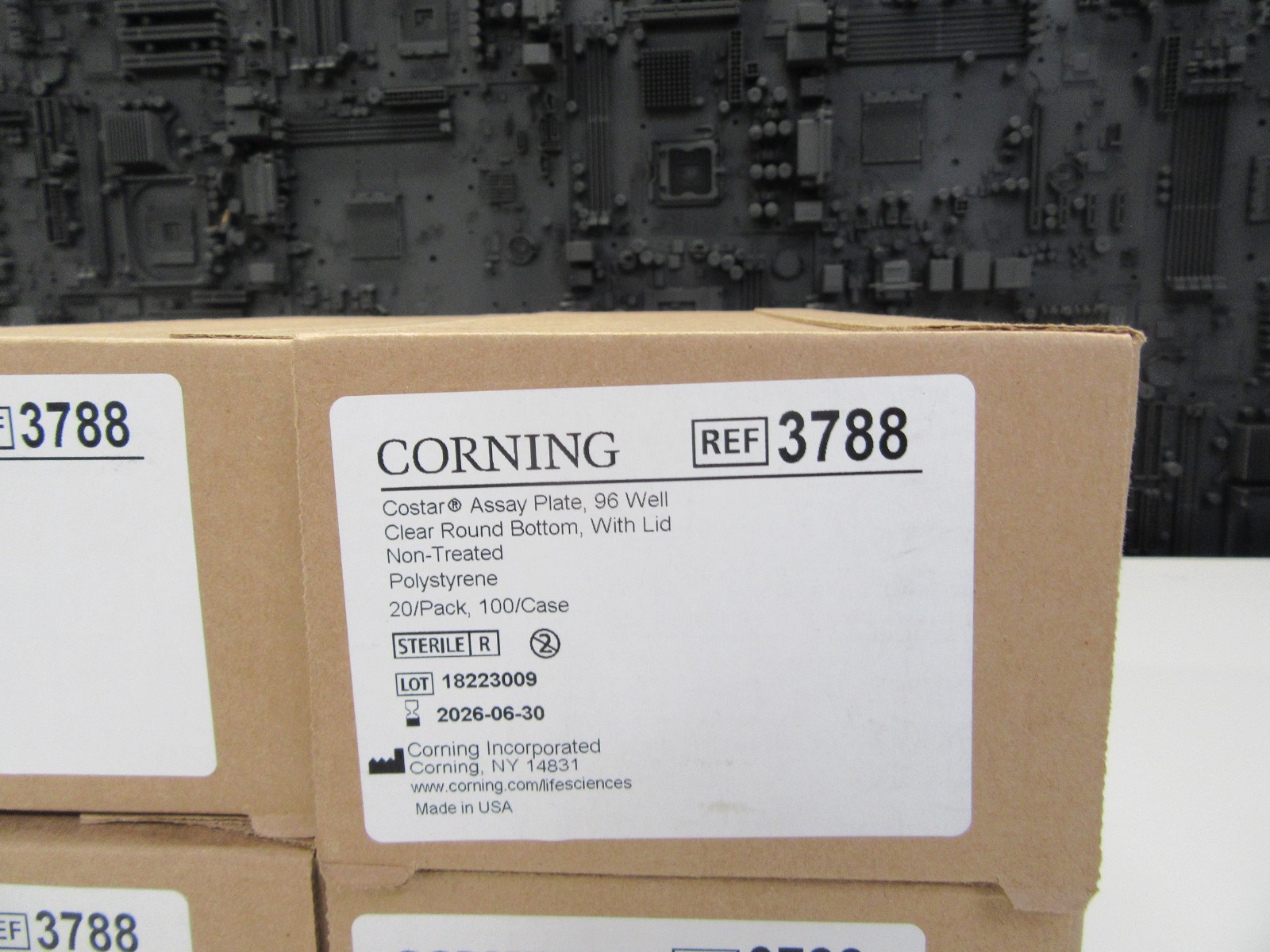 Lot of 4 – Corning Costar 3788 96-Well Assay Plates with Lids