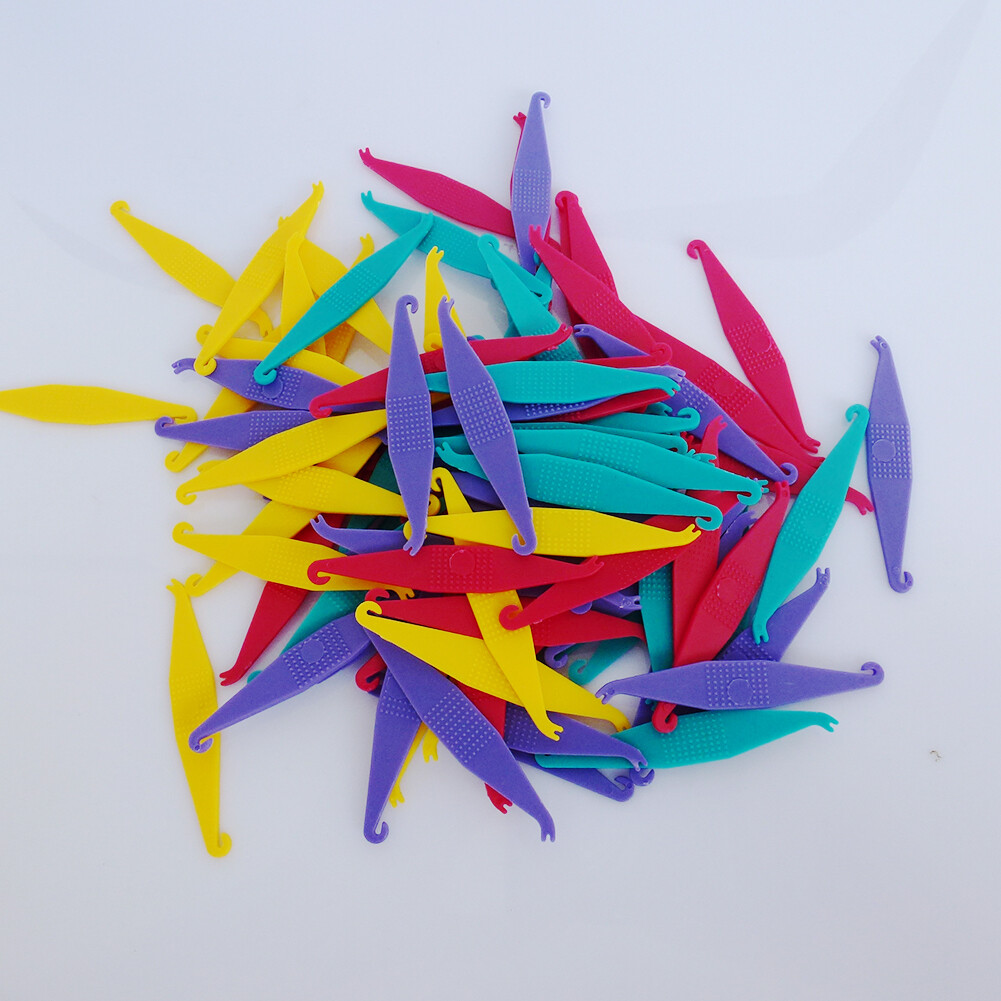 100X Orthodontic Elastic Placer for Braces–Elastic Rubber Band Placers MixColor