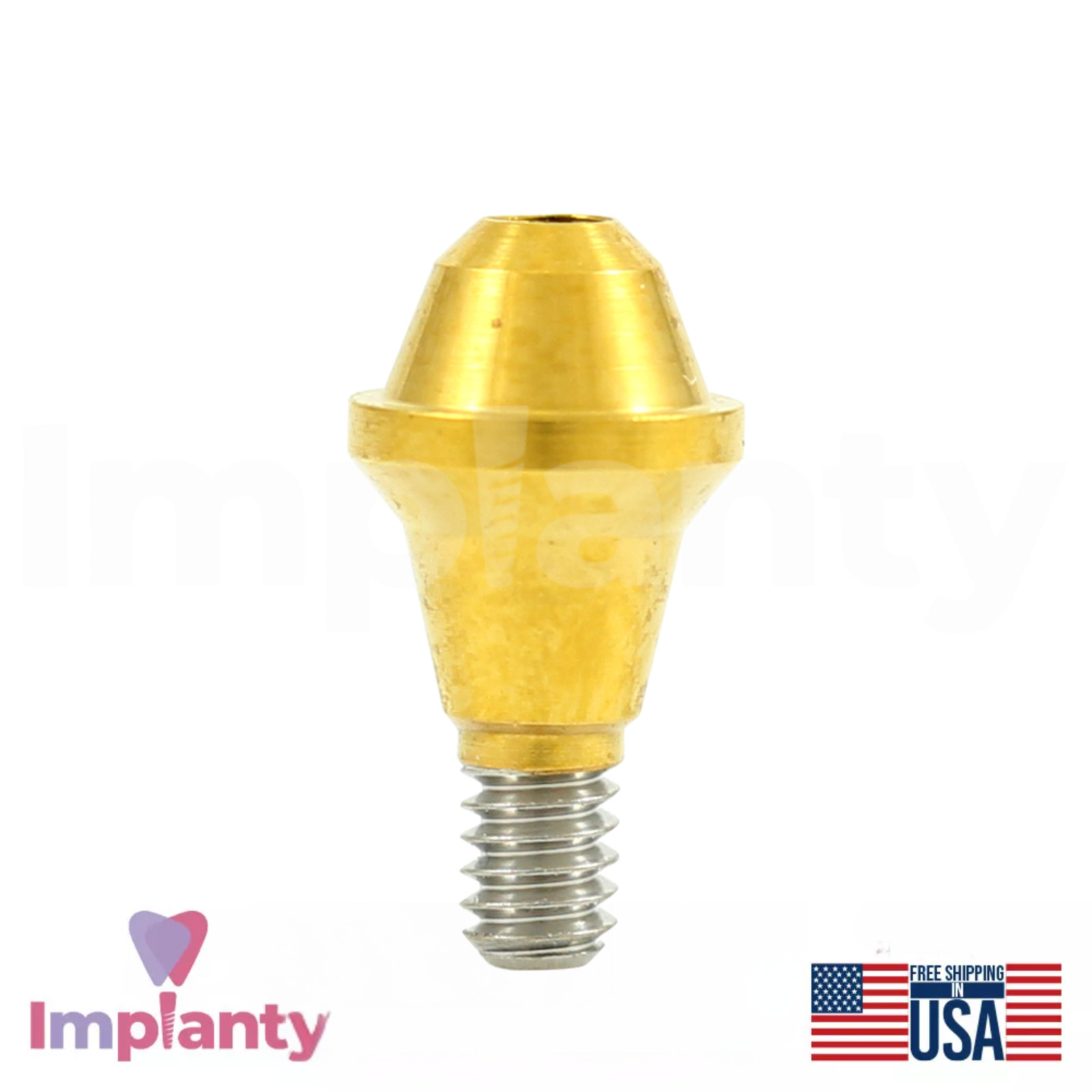 5x Dental Straight Multi Unit NP Conical Connection 2.25mm Titanium Sleeve Set