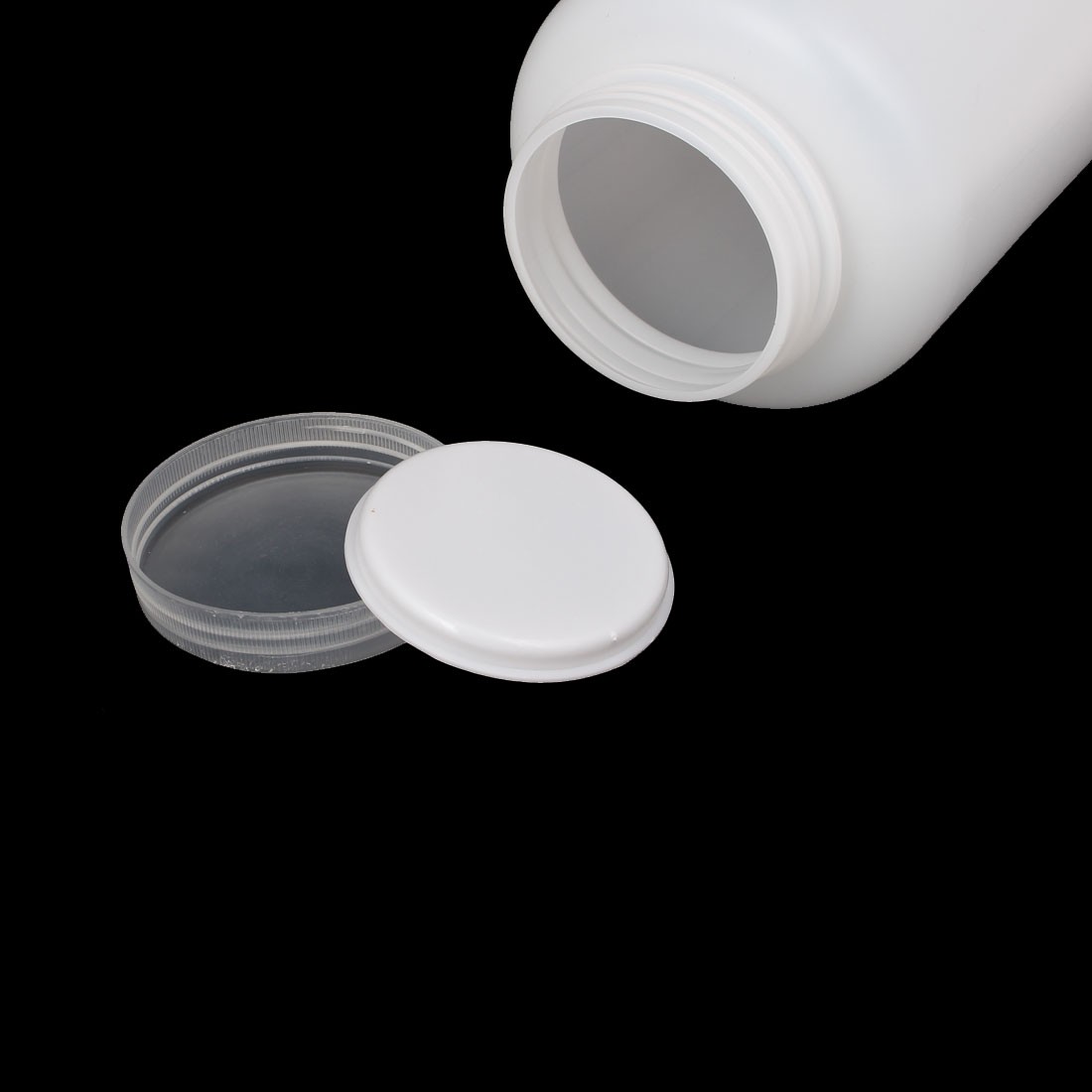 2L Plastic Wide Mouth Laboratory Reagent Bottle Sample Sealing Bait White
