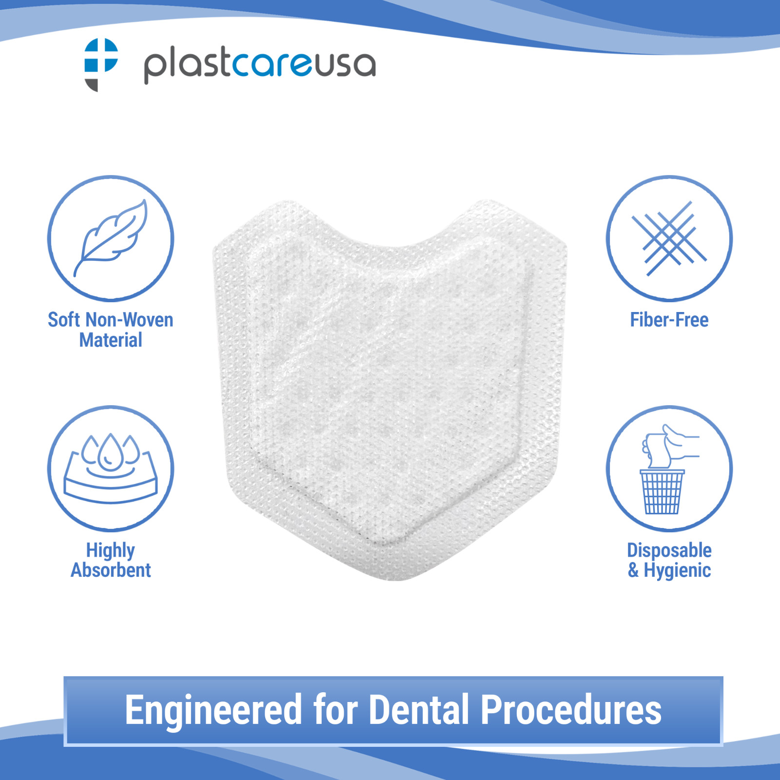 100 Small Dry Corners Angles, Soft Dental Pads Absorbent Saliva Moisture Control