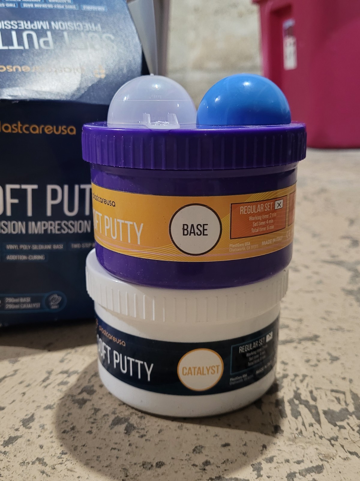 Dental Soft Putty Fast Set Impression Material 290 ml Base + Catalyst