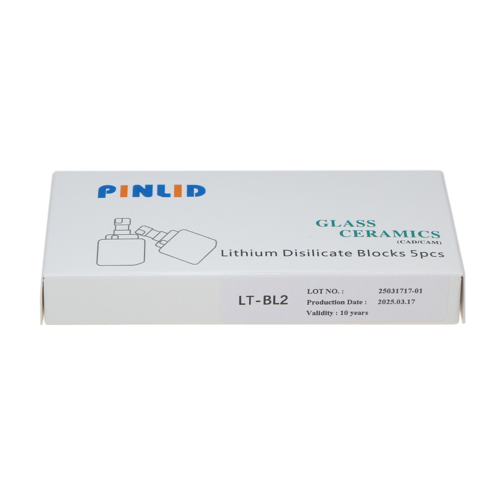 US 5Pcs/Box C14 LT Dental Lab Glass Ceramic Lithium Disilicate CAD/CAM Blocks