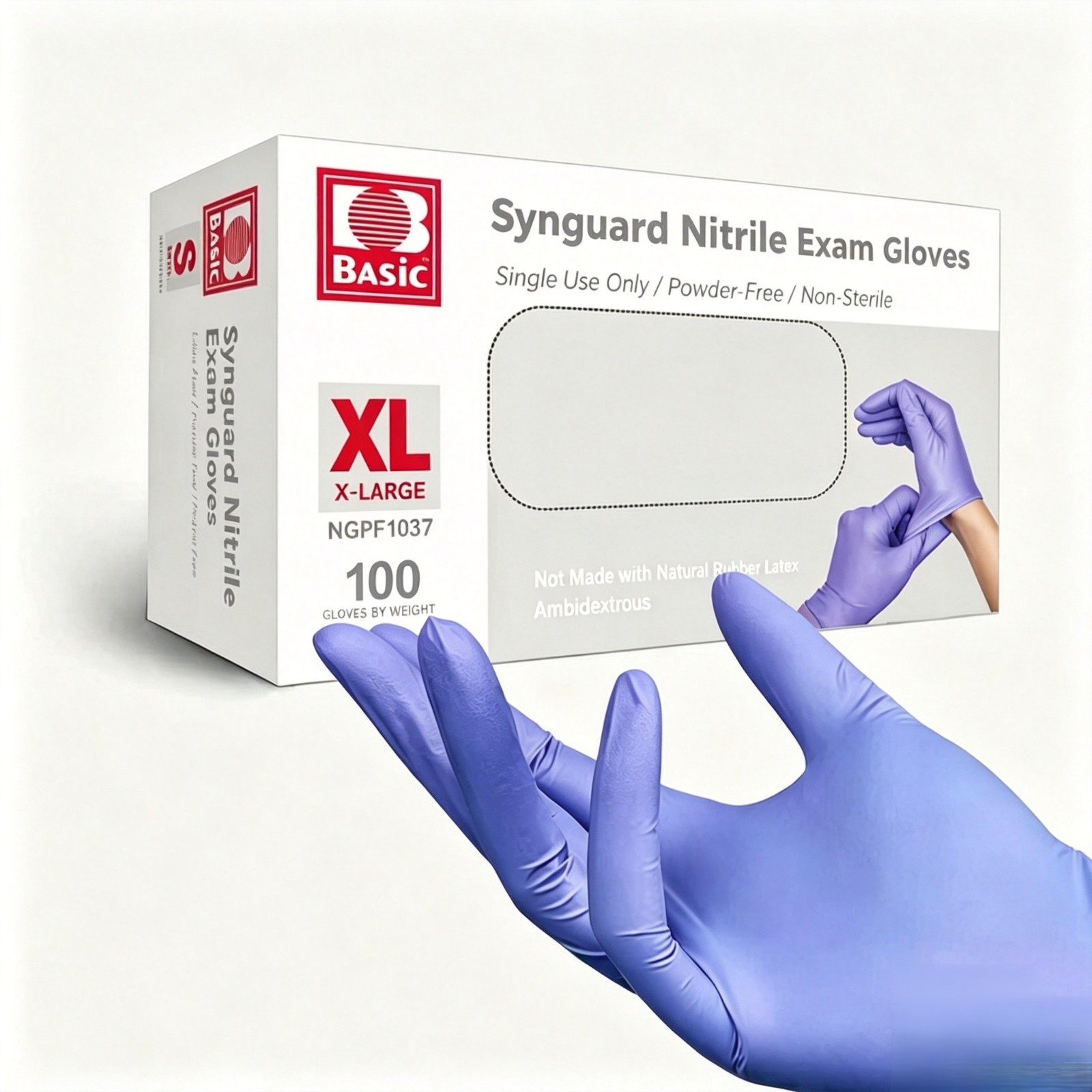 Bulk 1000PCS Nitrile Exam Gloves Disposable Powder-Free Latex-Free Food Grade