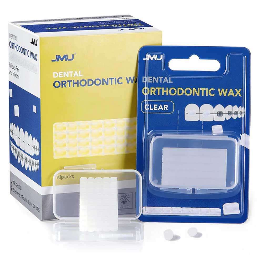 JMU Dental Orthodontic Wax, Unscented, 50 Dots/Blister Card, 10 Cards/Box