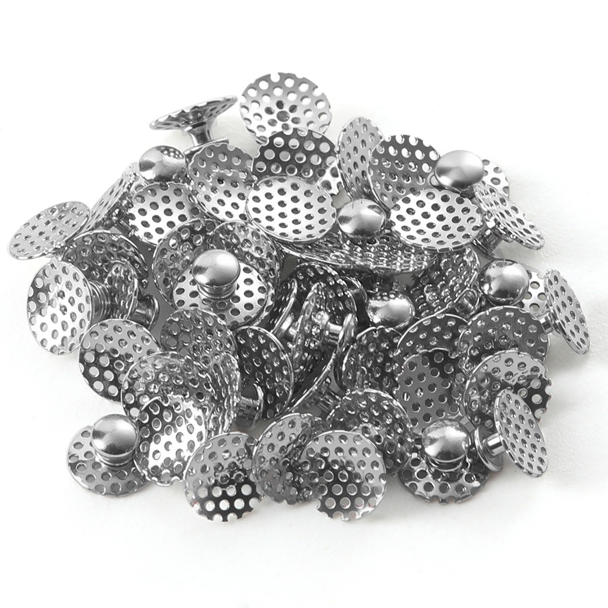 50PCS Dental Orthodontic Perforated Bondable Lingual Buttons With Hole Adhesive