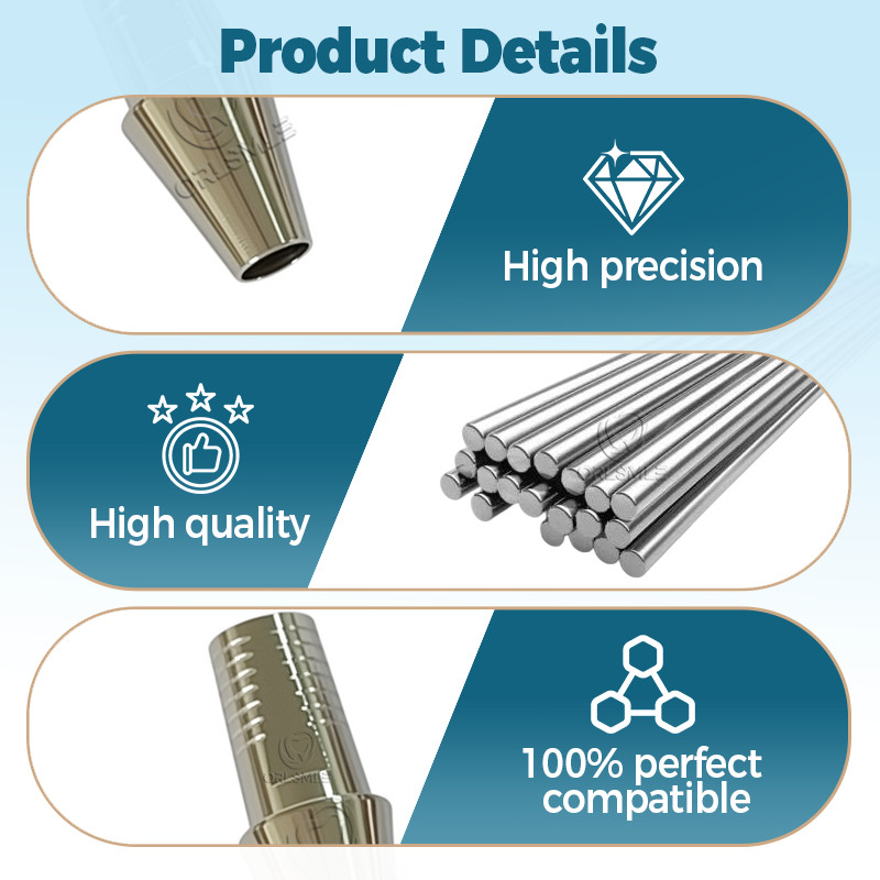 20Pcs Dental Ti Base titanium Mini/ Regular Fit to Hiossen Osstem TS Hex Non-hex