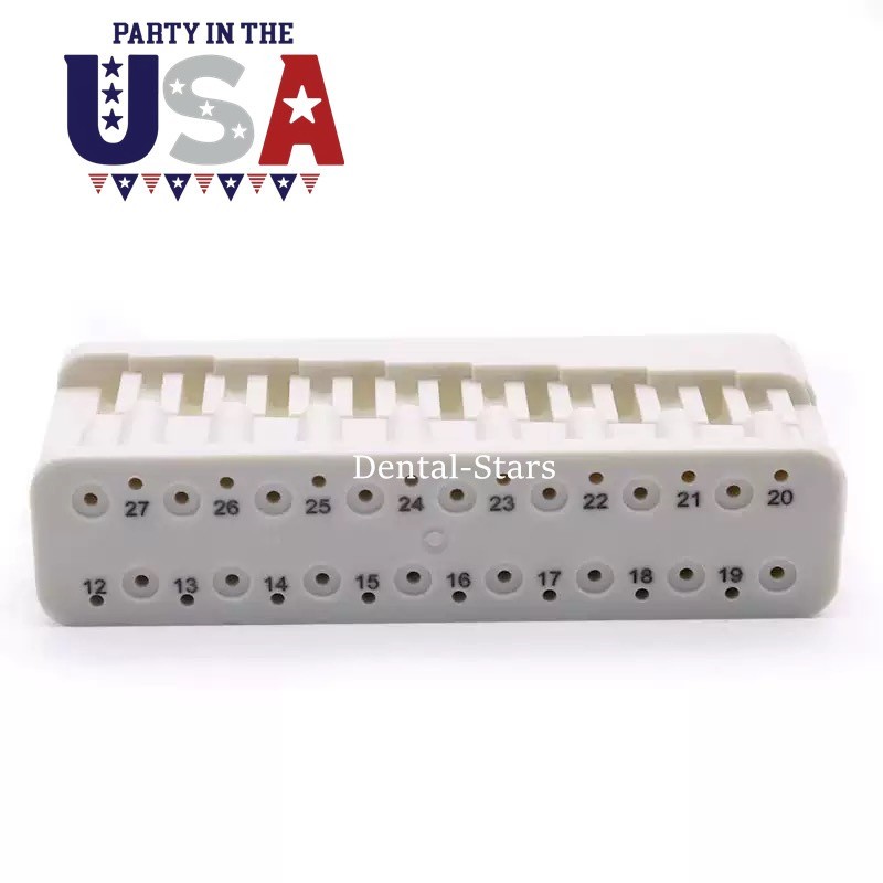 1Pcs Dental Endodontic File Holder Block w Endo Measuring Ruler Autoclavable USA