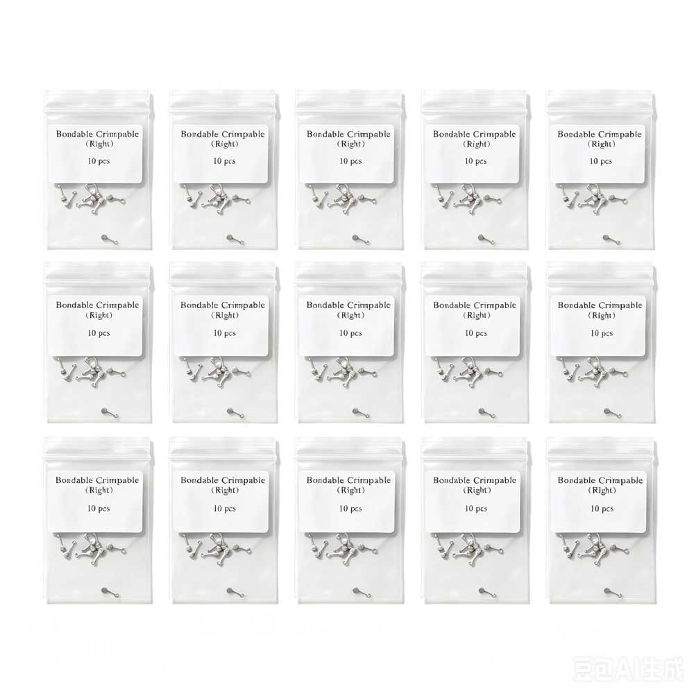 Dental Orthodontic Bondable Sliding Crimpable Hook Long Curved 10Pcs/pack