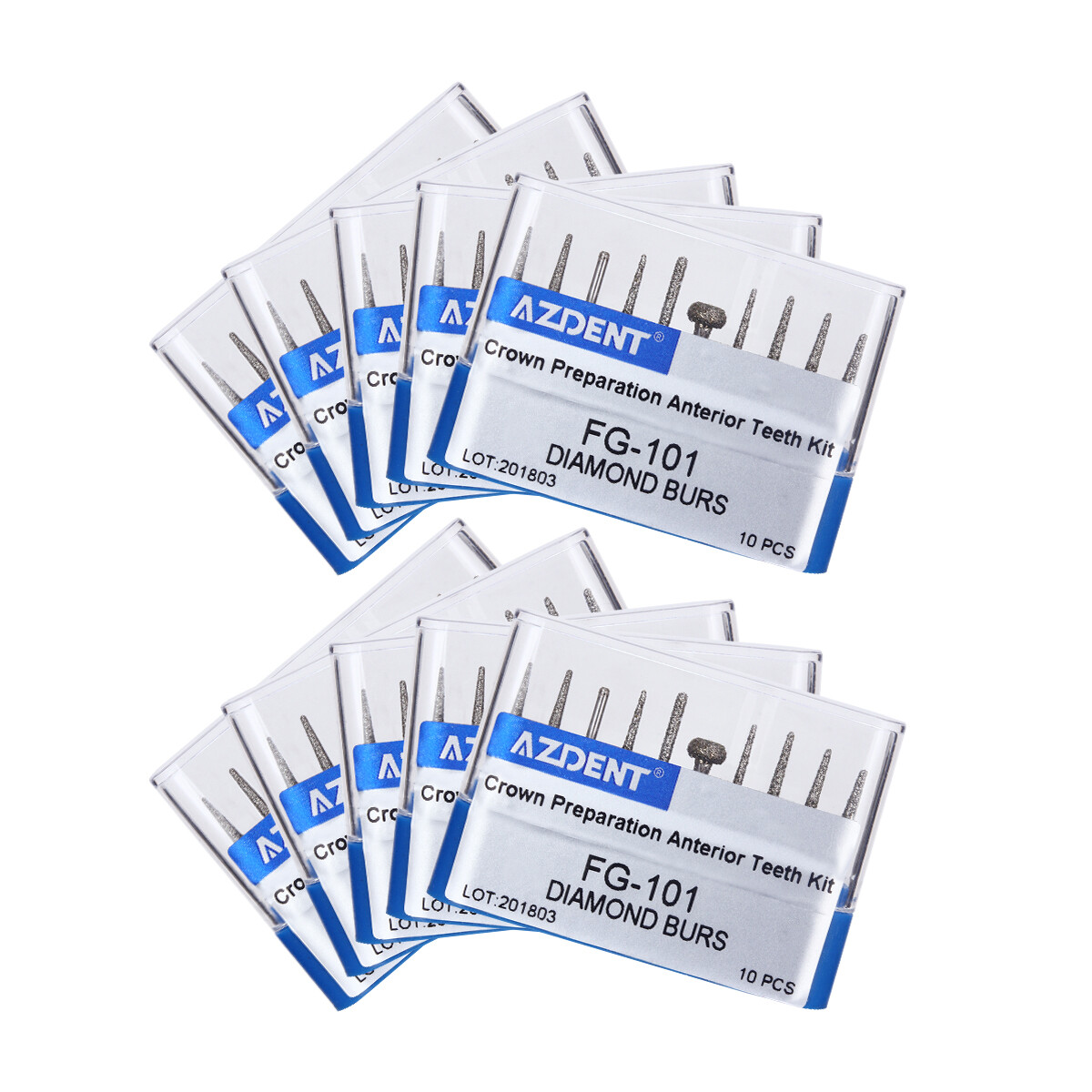 Dental FG Diamond Burs Set Crown and Bridge Preparation Anterior Teeth FG-101